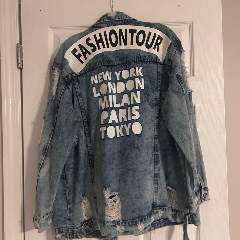 Distressed Denim Jacket - image 2